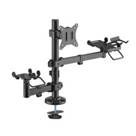 SBOX Stalak za monitor/POS terminal i printer PTM-02S, stolni, do 32", za 1 monitor, crni